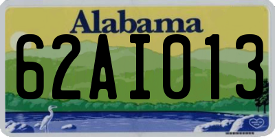 AL license plate 62AI013