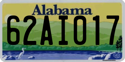 AL license plate 62AI017