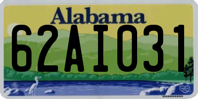 AL license plate 62AI031