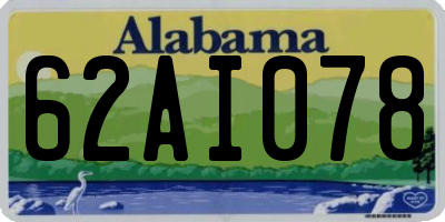 AL license plate 62AI078