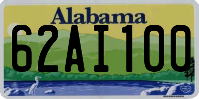 AL license plate 62AI100