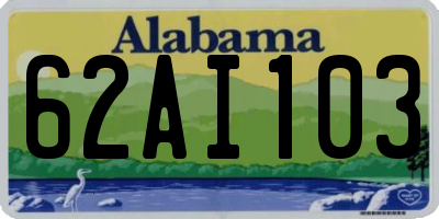 AL license plate 62AI103