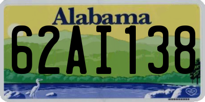 AL license plate 62AI138