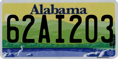 AL license plate 62AI203
