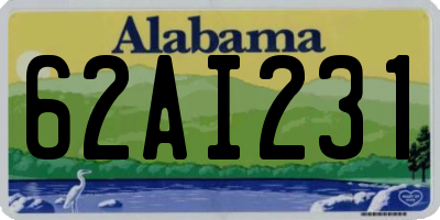 AL license plate 62AI231