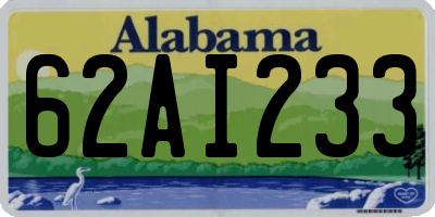 AL license plate 62AI233