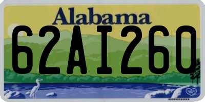 AL license plate 62AI260
