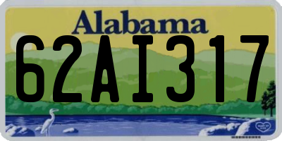 AL license plate 62AI317