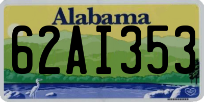 AL license plate 62AI353
