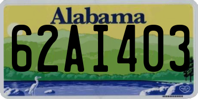 AL license plate 62AI403