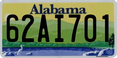 AL license plate 62AI701