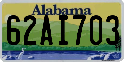 AL license plate 62AI703