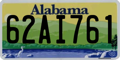 AL license plate 62AI761
