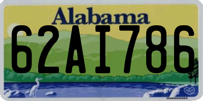AL license plate 62AI786