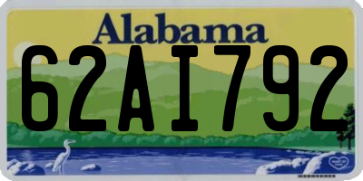 AL license plate 62AI792