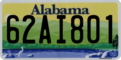 AL license plate 62AI801