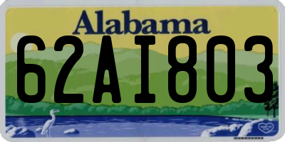 AL license plate 62AI803