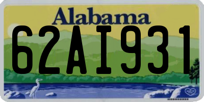 AL license plate 62AI931