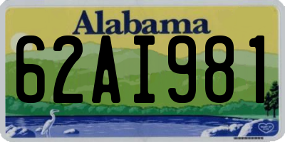 AL license plate 62AI981