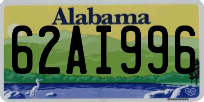 AL license plate 62AI996