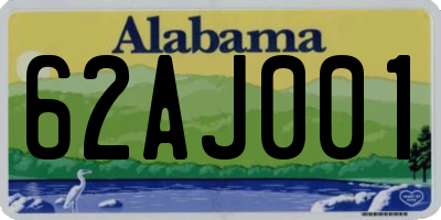 AL license plate 62AJ001