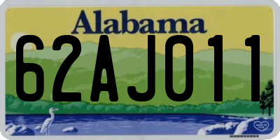 AL license plate 62AJ011