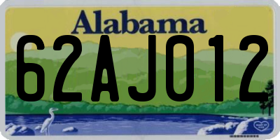 AL license plate 62AJ012