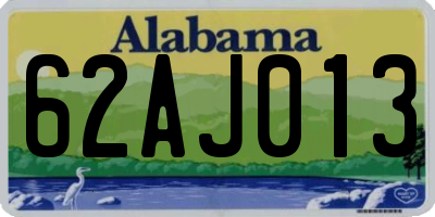 AL license plate 62AJ013