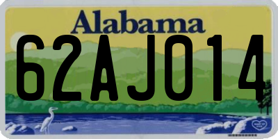 AL license plate 62AJ014
