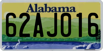 AL license plate 62AJ016