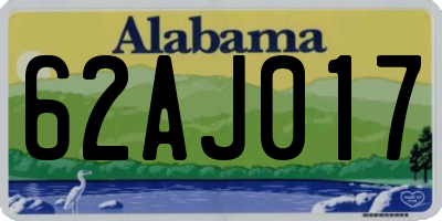 AL license plate 62AJ017