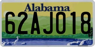 AL license plate 62AJ018