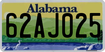 AL license plate 62AJ025