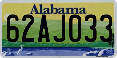 AL license plate 62AJ033