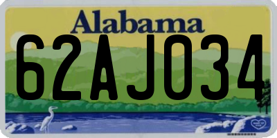 AL license plate 62AJ034
