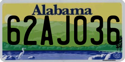 AL license plate 62AJ036