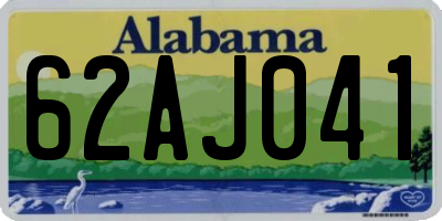 AL license plate 62AJ041