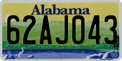 AL license plate 62AJ043