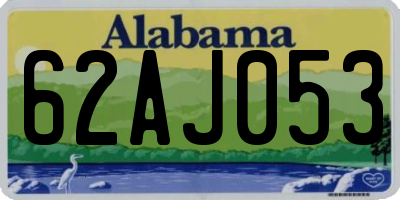 AL license plate 62AJ053