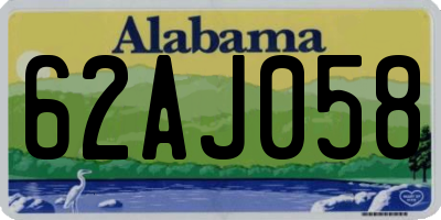 AL license plate 62AJ058