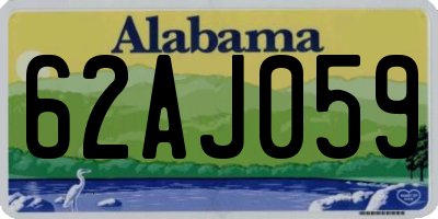 AL license plate 62AJ059
