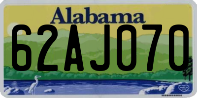 AL license plate 62AJ070