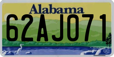 AL license plate 62AJ071