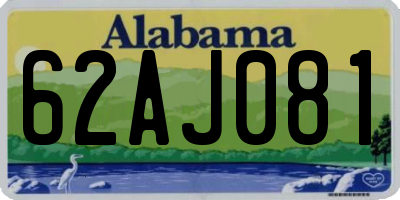 AL license plate 62AJ081