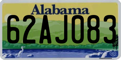 AL license plate 62AJ083