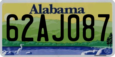 AL license plate 62AJ087