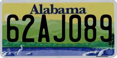 AL license plate 62AJ089