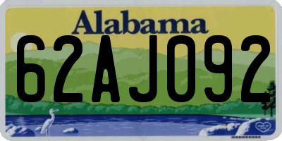 AL license plate 62AJ092