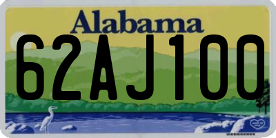 AL license plate 62AJ100