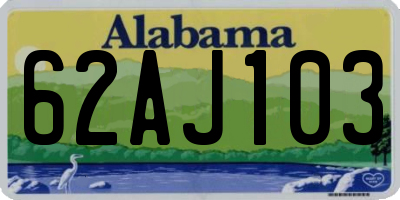 AL license plate 62AJ103